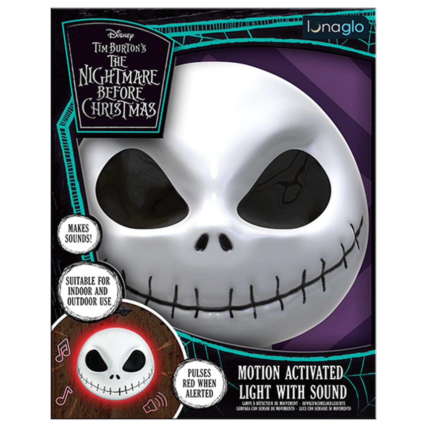NBX Jack Skellington Maske Licht Bewegungssensor Produktfoto