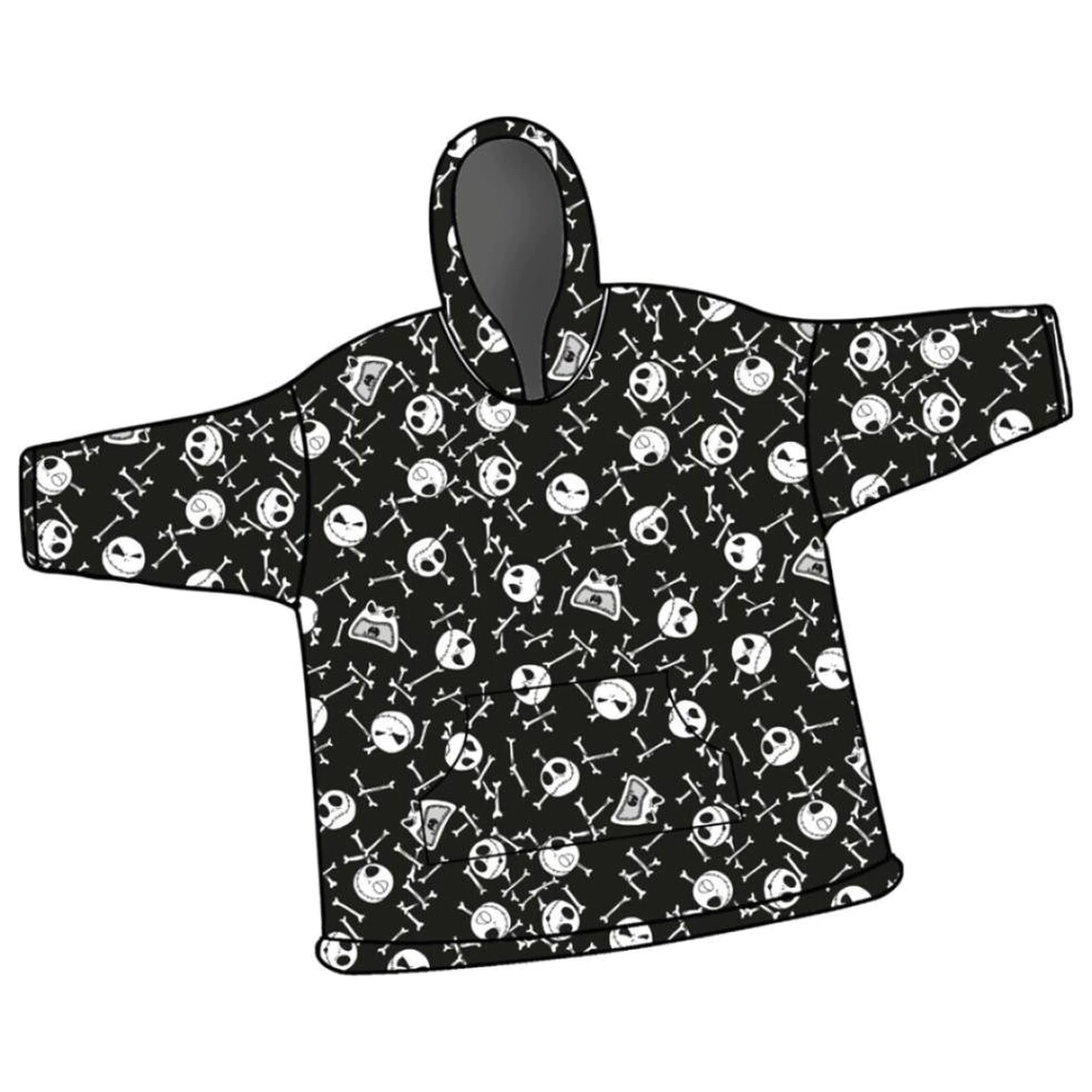 NBX Jack Skellington Sweat Poncho für Kinder Größe (7-14 Jahre) Produktfoto