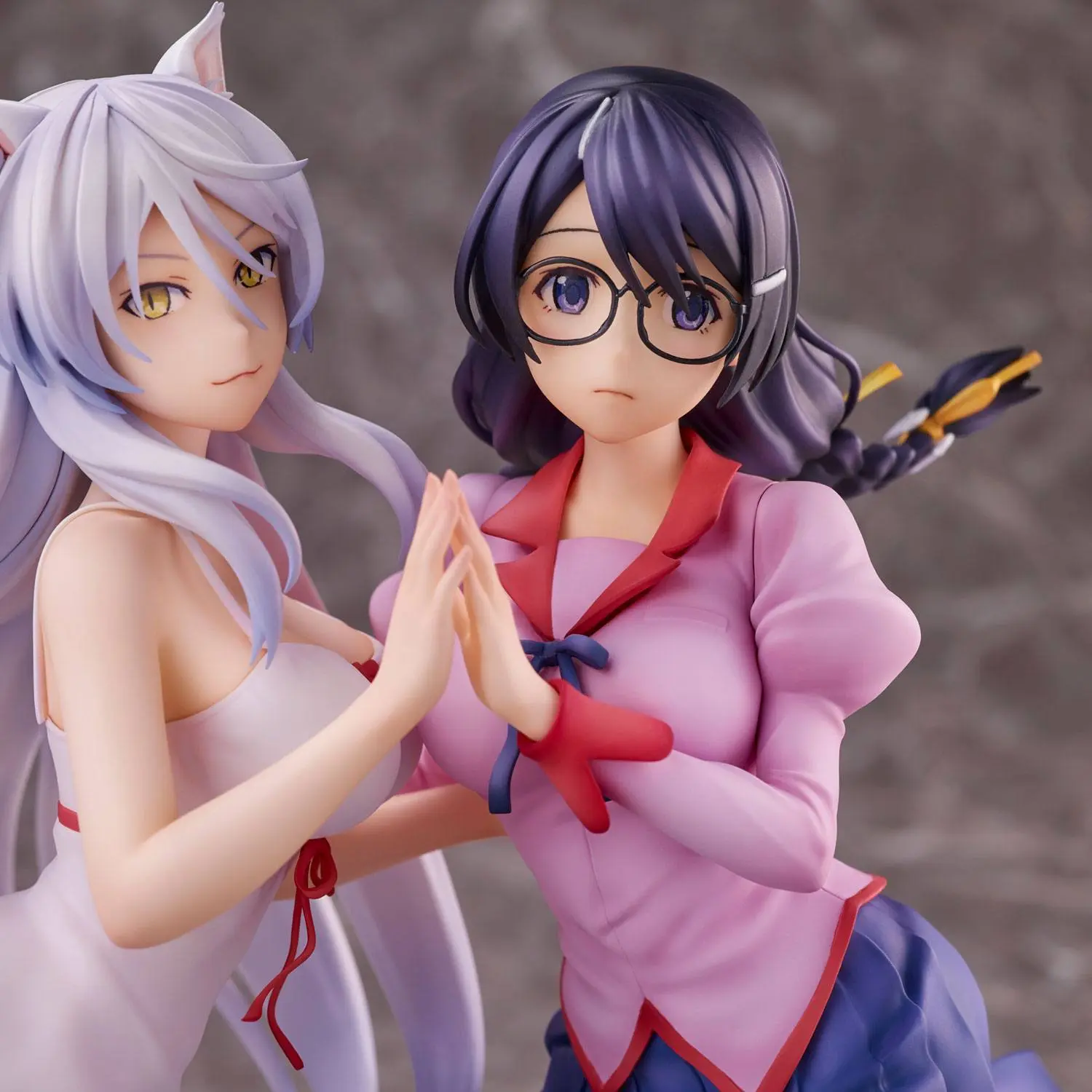 Nekomonogatari Monogatari Series PVC Statuen Tsubasa Hanekawa Set (re-run) 19 cm termékfotó