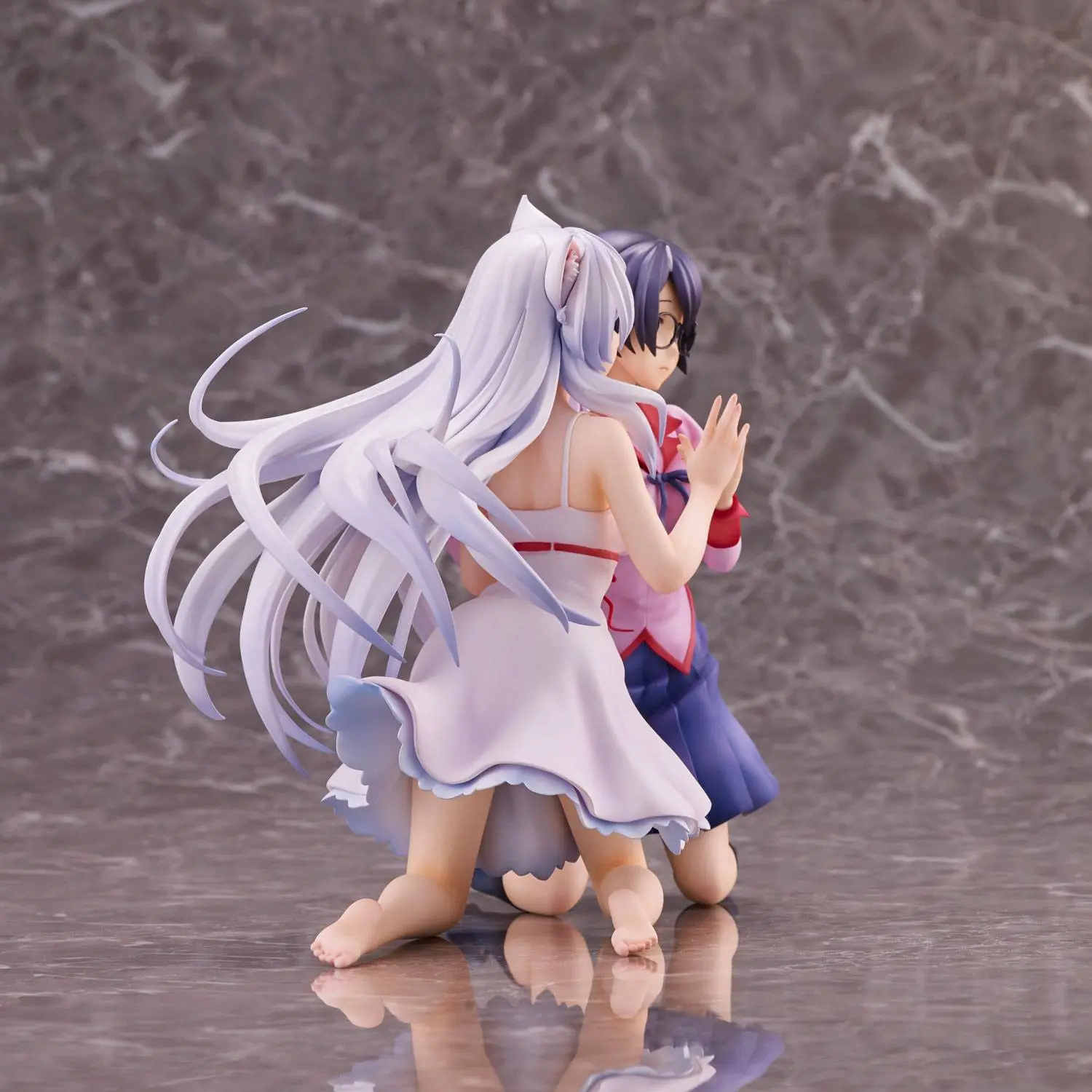 Nekomonogatari Monogatari Series PVC Statuen Tsubasa Hanekawa Set (re-run) 19 cm termékfotó