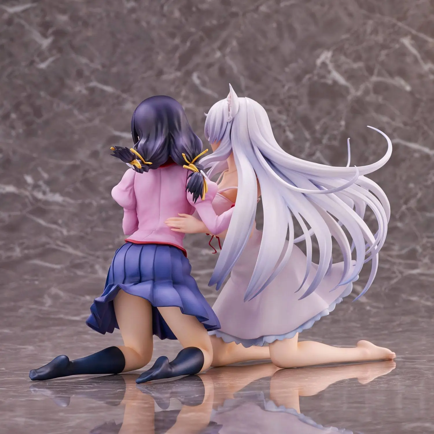 Nekomonogatari Monogatari Series PVC Statuen Tsubasa Hanekawa Set (re-run) 19 cm termékfotó