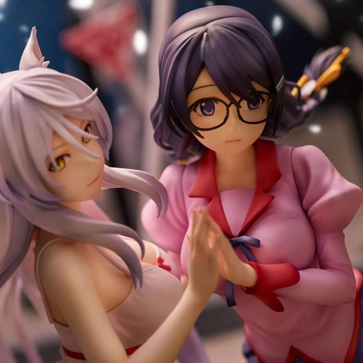 Nekomonogatari Monogatari Series PVC Statuen Tsubasa Hanekawa Set (re-run) 19 cm termékfotó