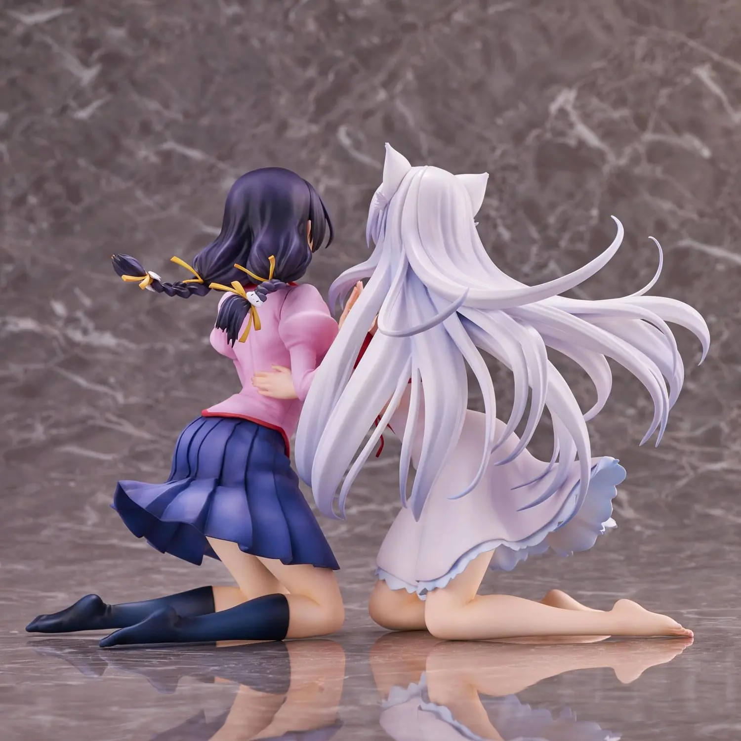 Nekomonogatari Monogatari Series PVC Statuen Tsubasa Hanekawa Set (re-run) 19 cm termékfotó