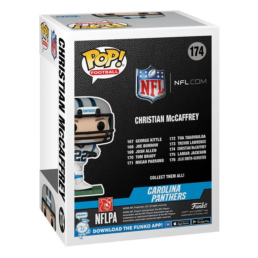 NFL POP! Sports Vinyl Figur Panthers - Christian McCaffrey (Away) 9 cm Produktfoto