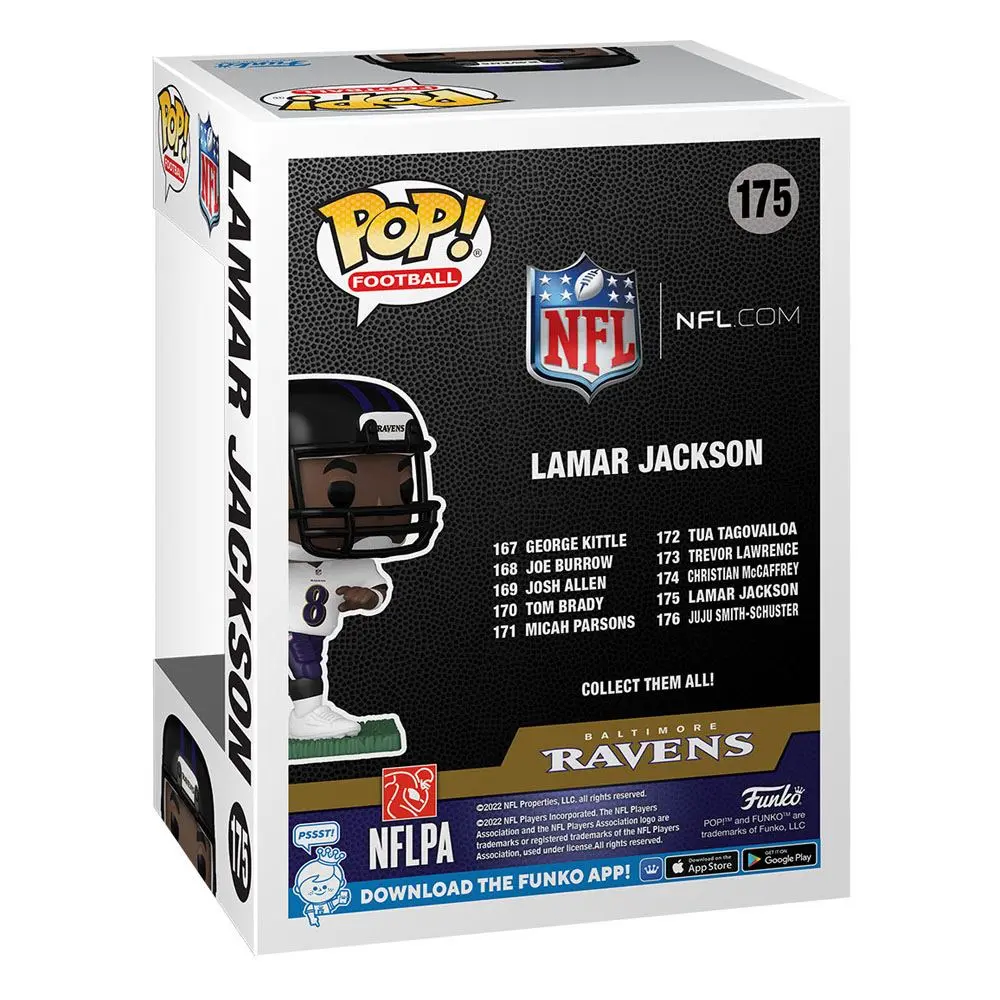 NFL POP! Sports Vinyl Figur Ravens - Lamar Jackson (Away) 9 cm Produktfoto