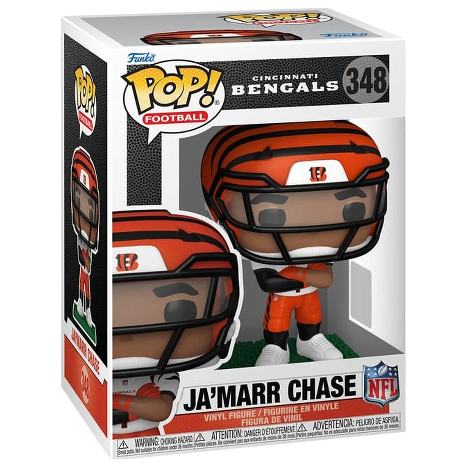 NFL Funko POP! Vinyl Figur: Bengals- Ja'Marr Chase (clear visor) 9 cm Produktfoto