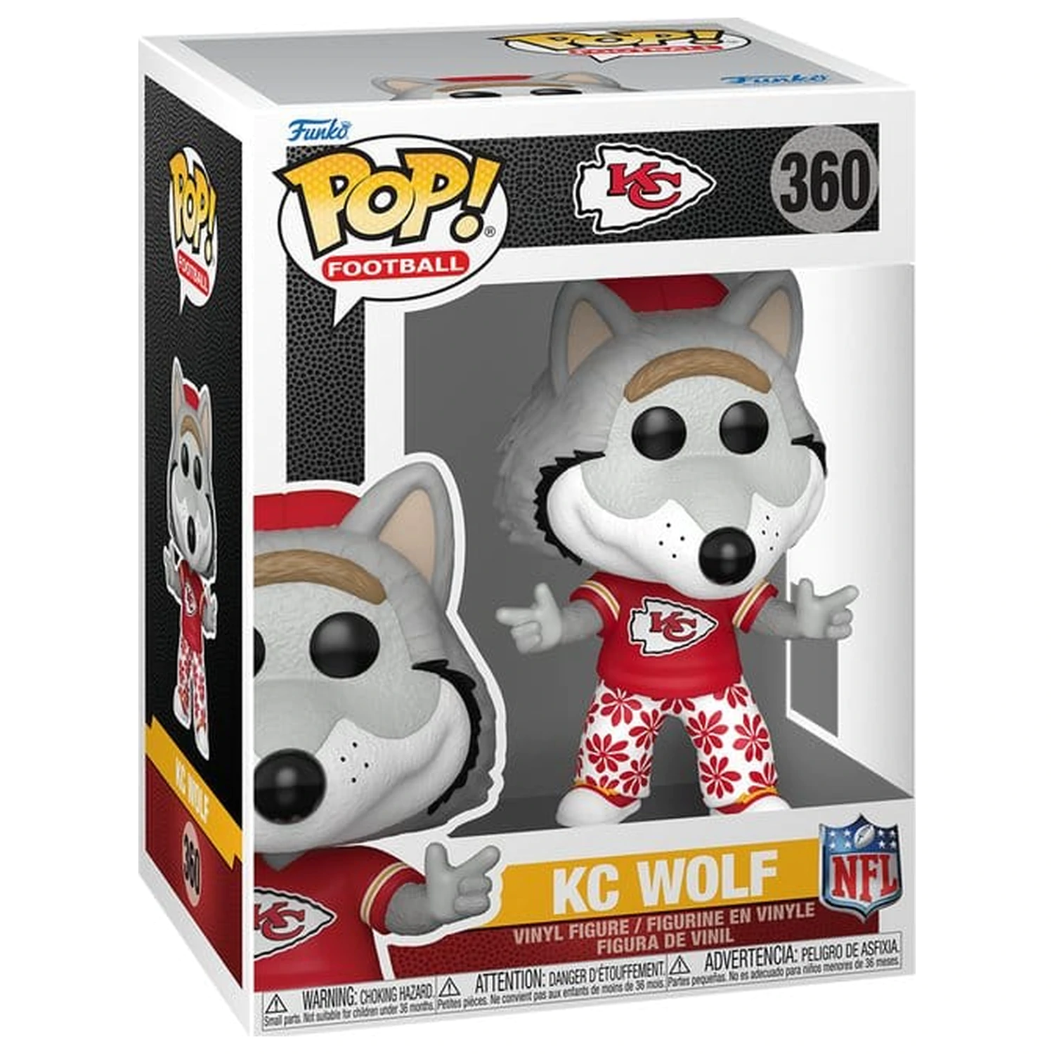 NFL Funko POP! Vinyl Figur Maskottchen: Chiefs- Wolf 9 cm Produktfoto