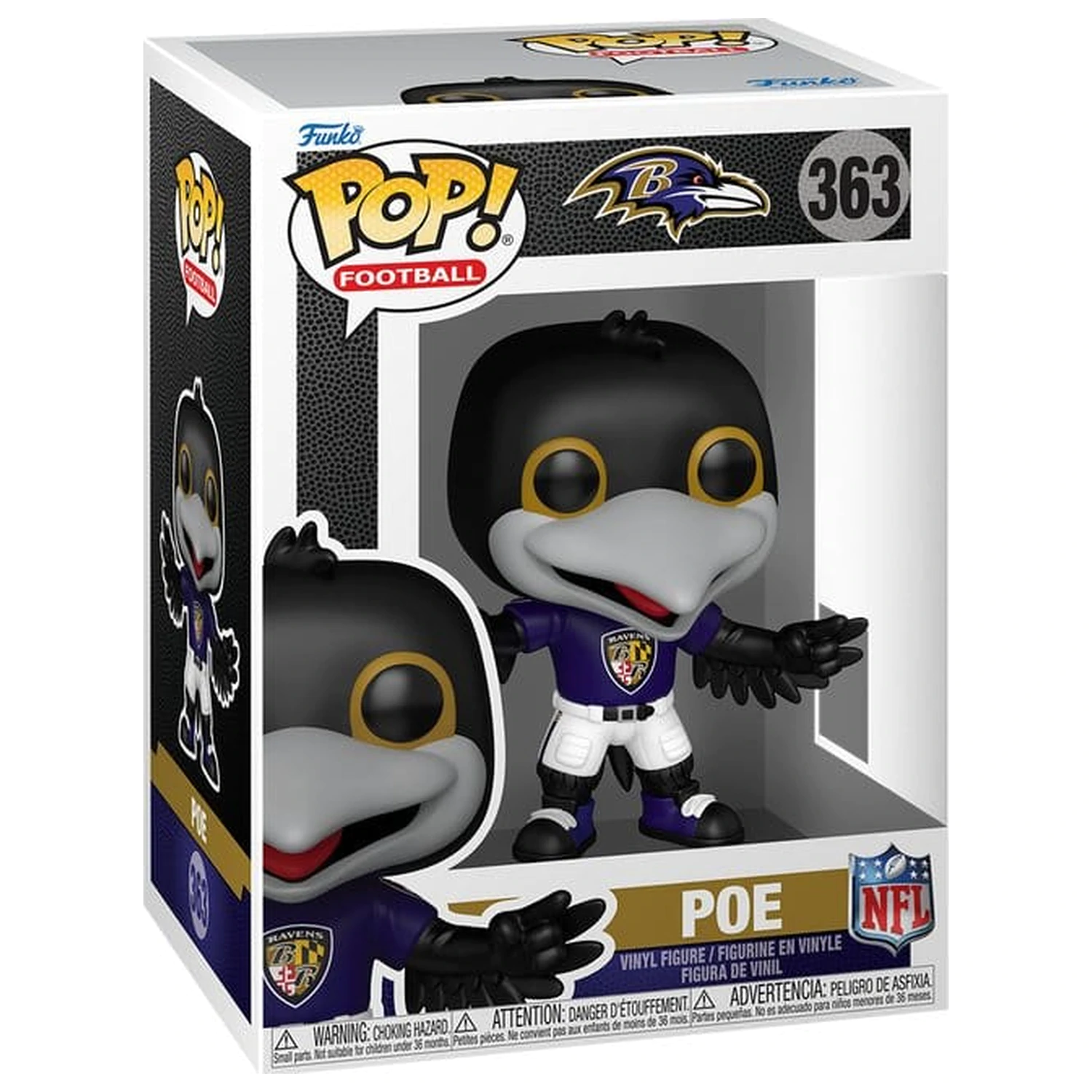 NFL Funko POP! Vinyl Figur Maskottchen: Ravens- Poe 9 cm Produktfoto