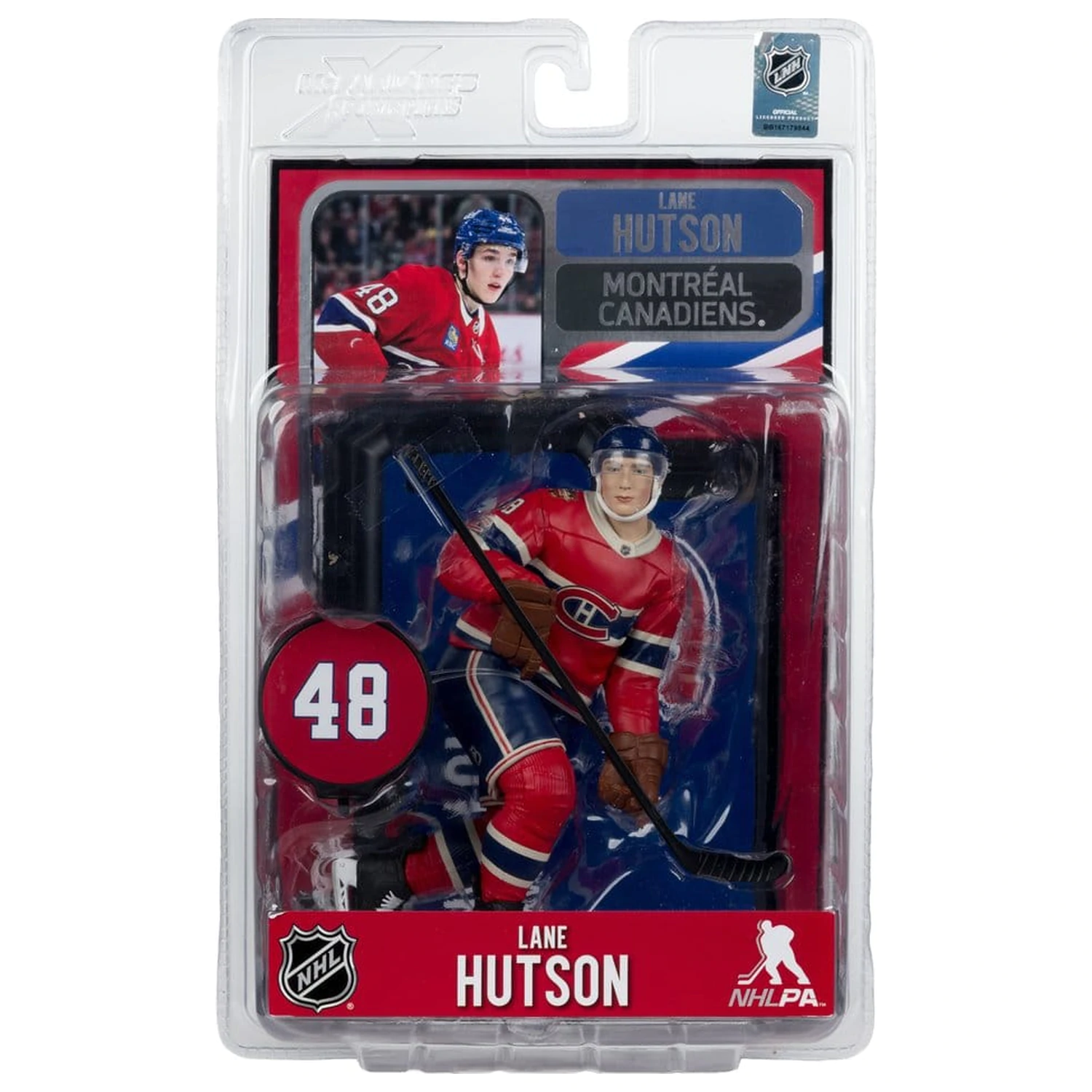 NHL McFarlane SportsPicks Figur Lane Hutson (Montreal Canadiens Heritage Classic) 18 cm Produktfoto