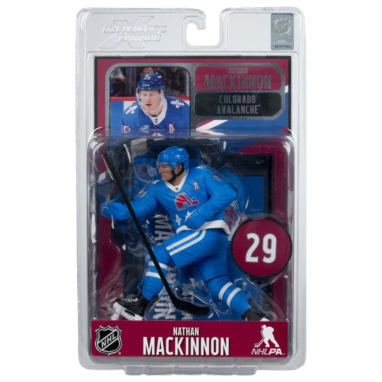 NHL McFarlane SportsPicks Figur Nathan MacKinnon (Quebec Nordiques Retro) 18 cm Produktfoto