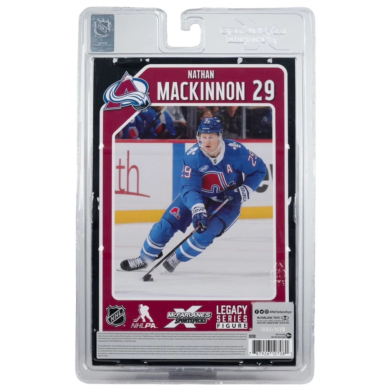 NHL McFarlane SportsPicks Figur Nathan MacKinnon (Quebec Nordiques Retro) 18 cm Produktfoto