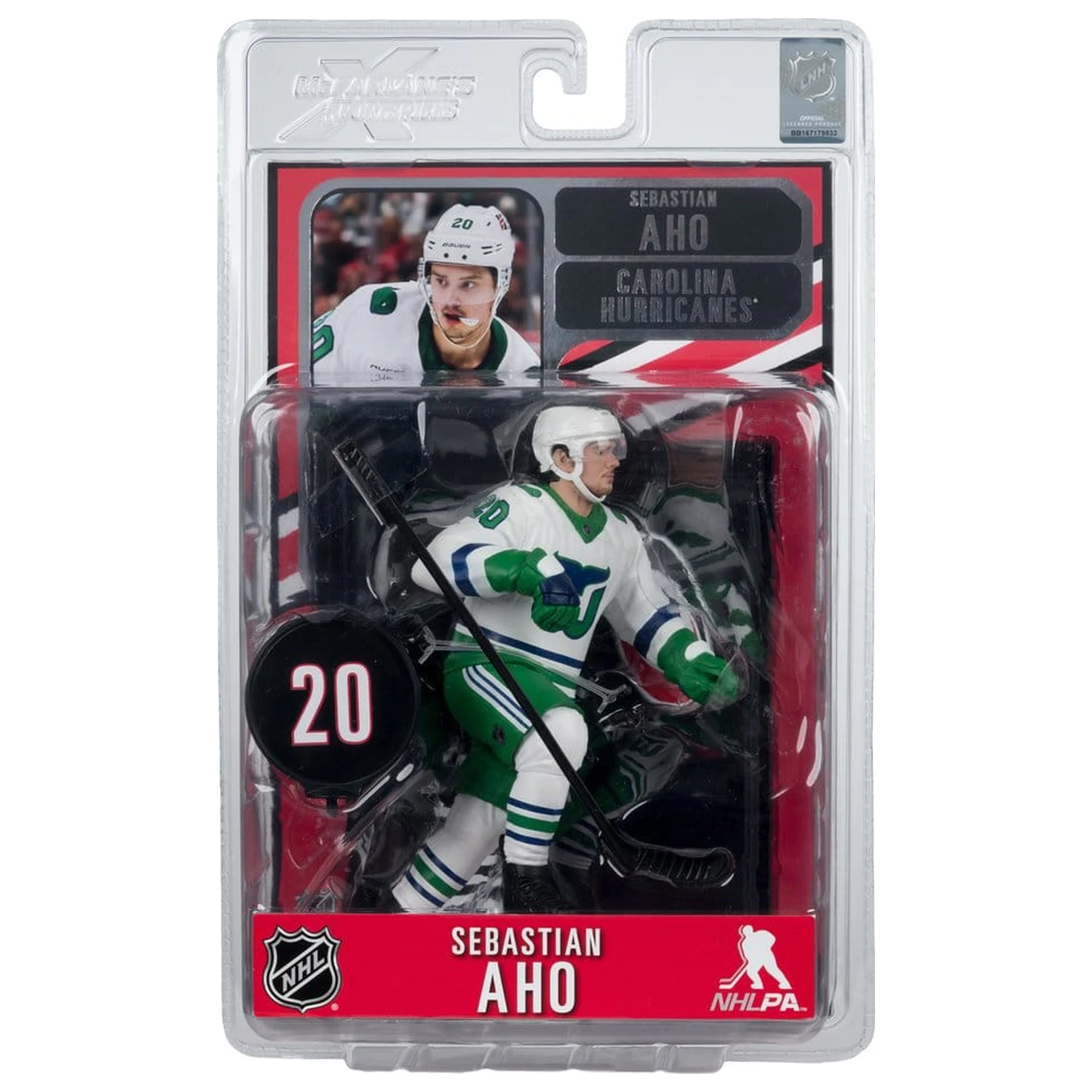 NHL McFarlane SportsPicks Figur Sebastian Aho (Hartford Whalers Retro) 18 cm Produktfoto