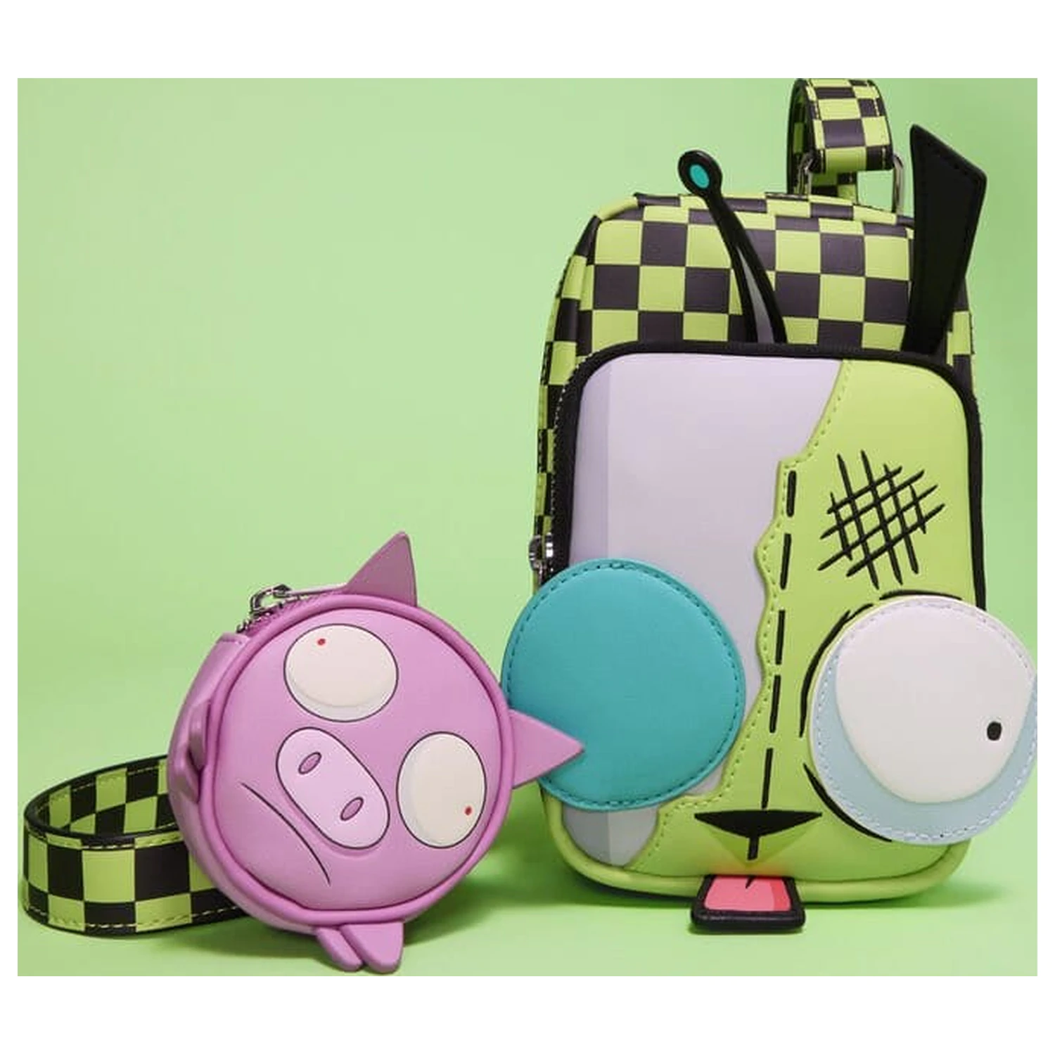 Nickelodeon by Loungefly Umhängetasche Invader Zim Gir Mobiltelefon Produktfoto