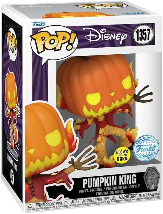 Nightmare before Christmas 30th Anniversary Funko POP! Disney Vinylfigur Pumpkin King(GW) 9 cm Produktfoto