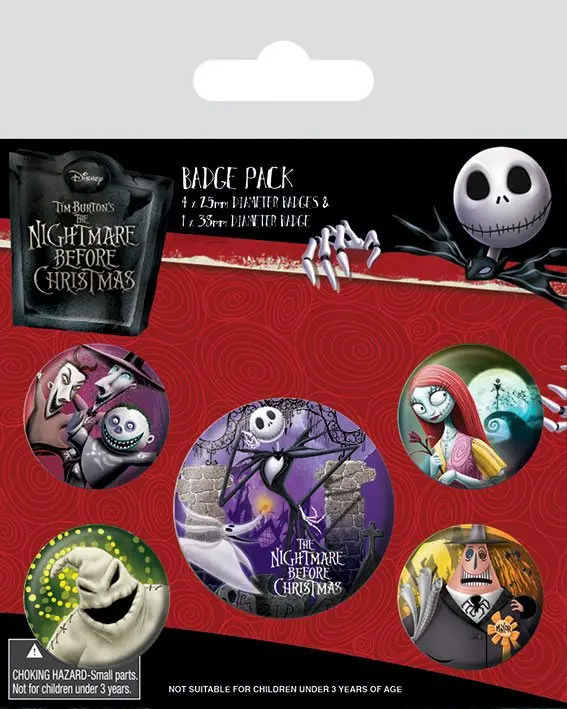 Nightmare Before Christmas Ansteck-Buttons 5er-Pack Characters termékfotó