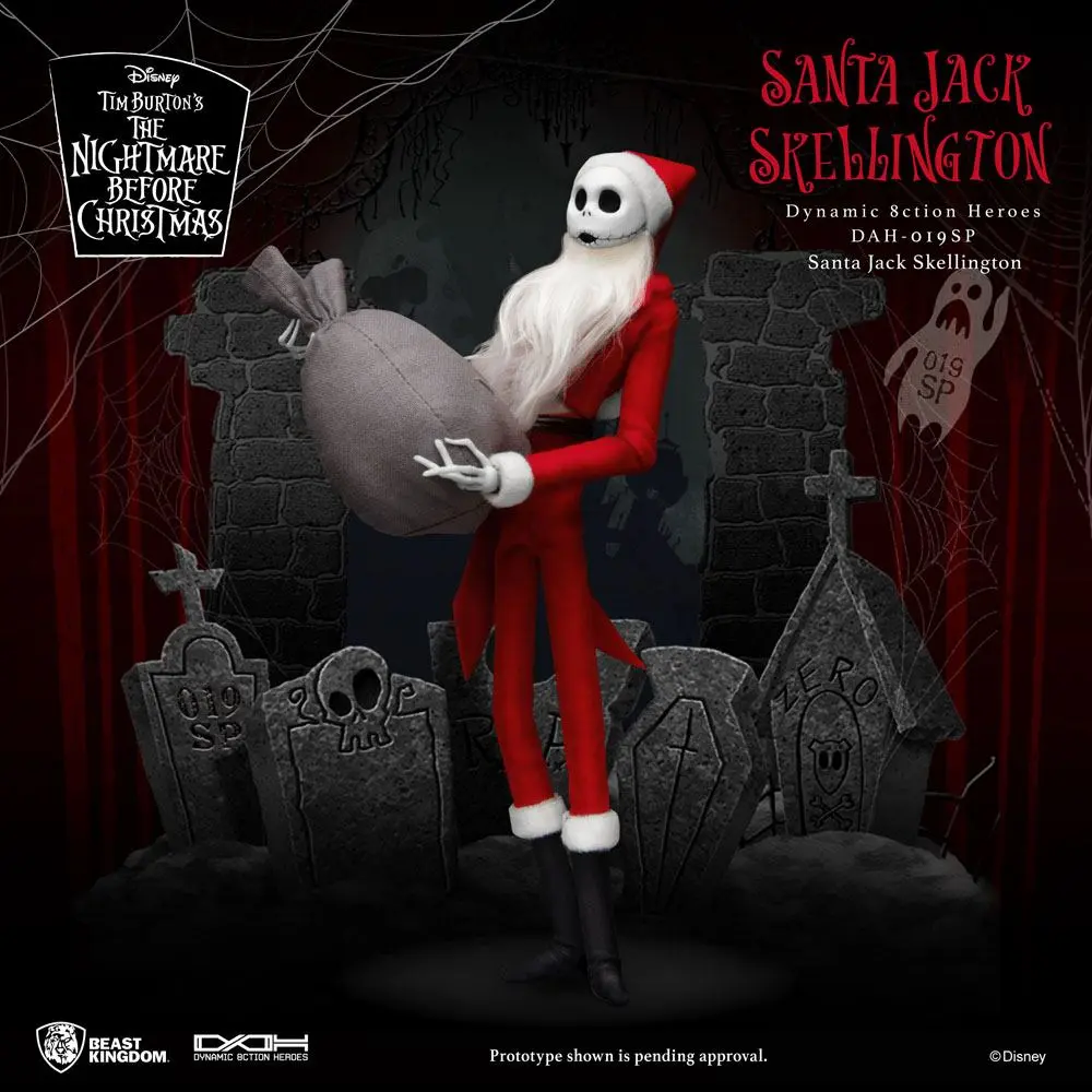 Nightmare before Christmas 8ction Heroes Actionfigur 1/9 Santa Jack Skellington 21 cm Produktfoto