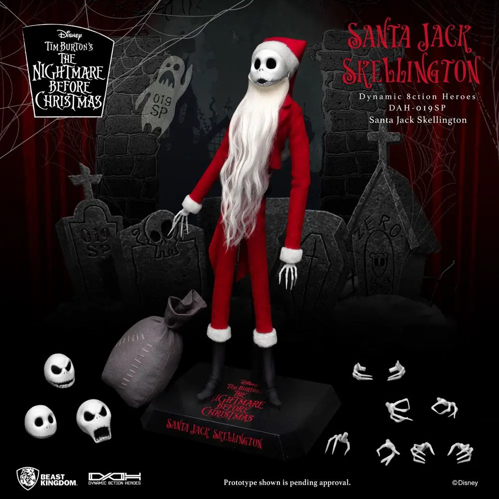 Nightmare before Christmas 8ction Heroes Actionfigur 1/9 Santa Jack Skellington 21 cm Produktfoto