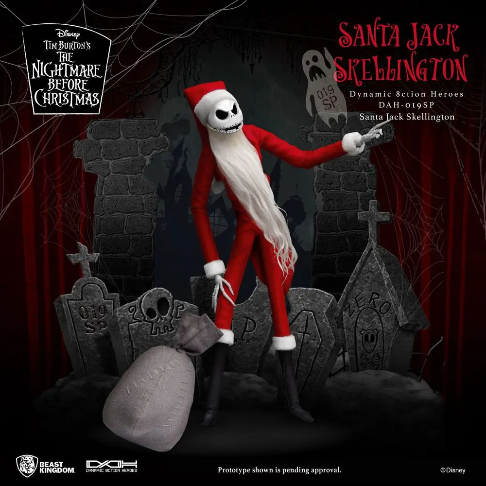 Nightmare before Christmas 8ction Heroes Actionfigur 1/9 Santa Jack Skellington 21 cm Produktfoto