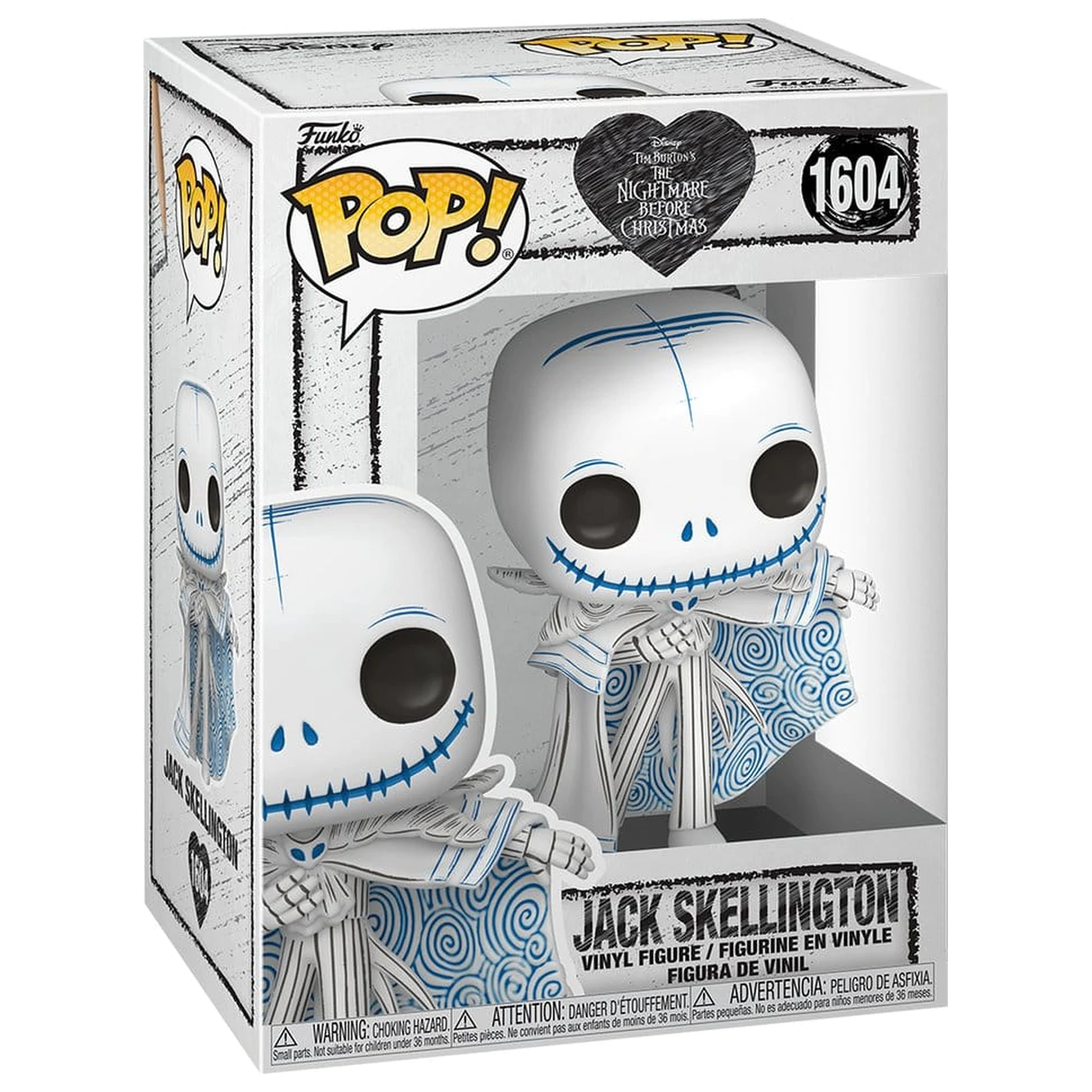 Nightmare before Christmas Funko POP! Disney Vinyl Figur Valentinstag 2027 Jack(Sketched) 9 cm Produktfoto