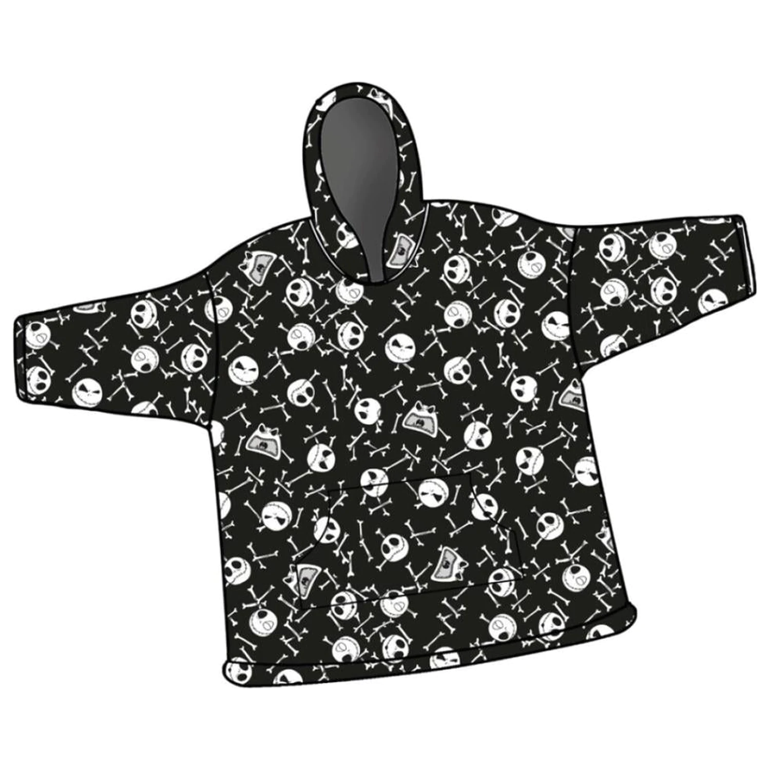 Nightmare Before Christmas Jack Sweat Poncho für Erwachsene Produktfoto