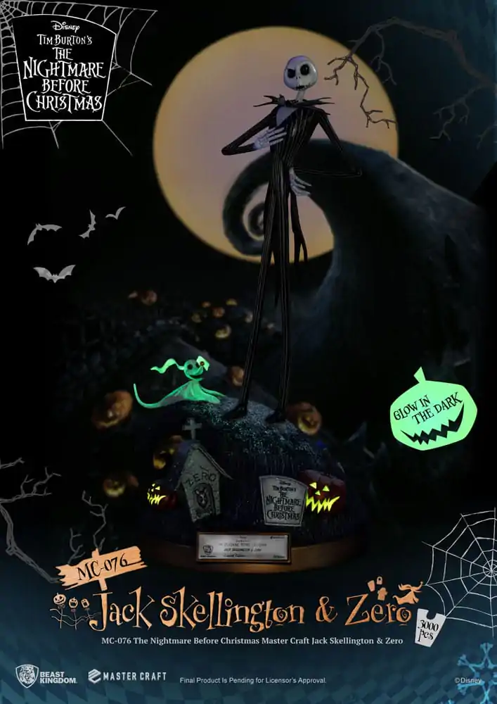 Nightmare before Christmas Master Craft Statue Jack Skellington & Zero 39 cm termékfotó