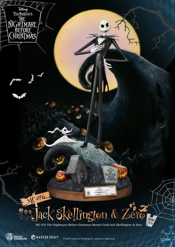 Nightmare before Christmas Master Craft Statue Jack Skellington & Zero 39 cm termékfotó