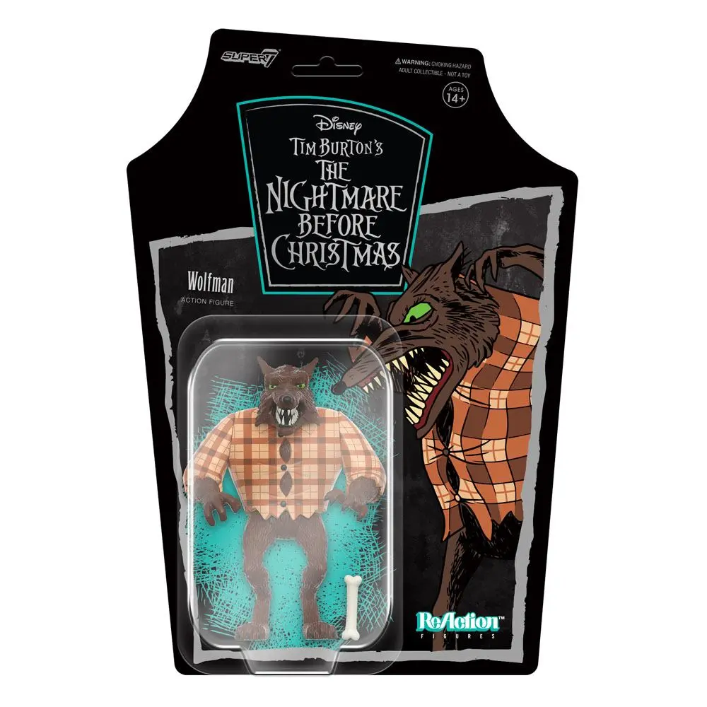 Nightmare Before Christmas ReAction Actionfigur Wolfman 10 cm Produktfoto