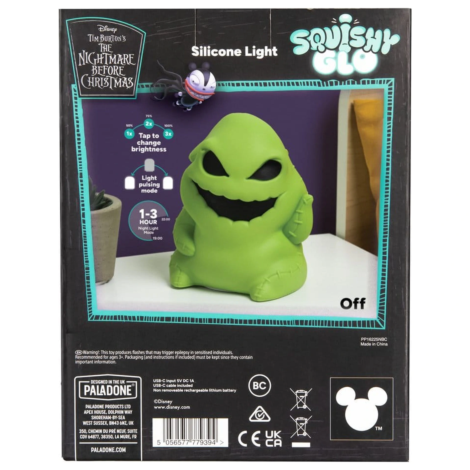 Nightmare Before Christmas SquishyGlo Silikon Licht Oogie Boogie 16 cm Produktfoto