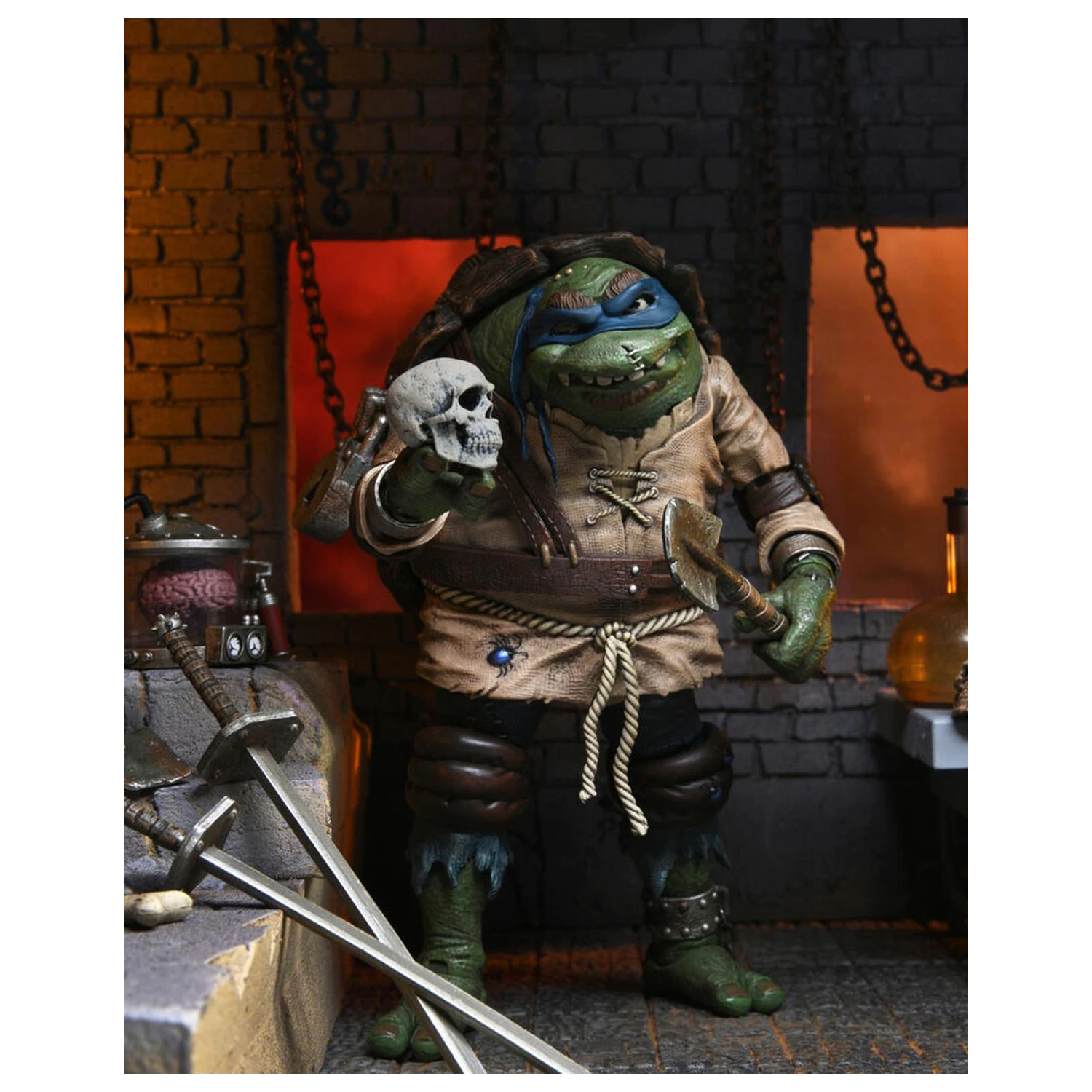 Ninja Turtles Leonardo als Buckliger Ultimative Figur 18cm Produktfoto