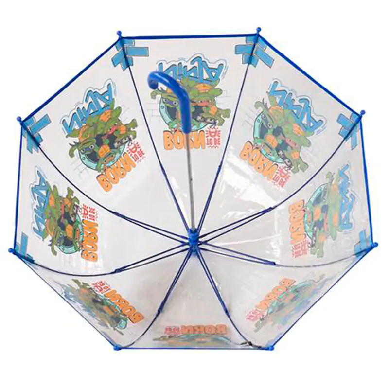 Ninja Turtles manueller transparenter Regenschirm 48cm Produktfoto