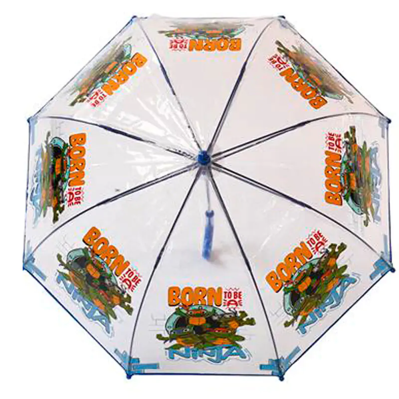 Ninja Turtles manueller transparenter Regenschirm 48cm Produktfoto