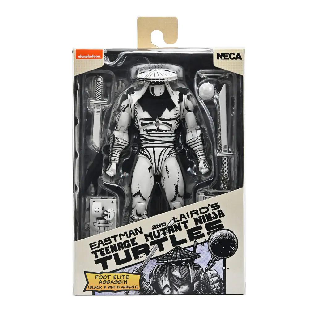 Ninja Turtles Teenage Mutant Foot Elite Assassin Black & White Figur 18 cm Produktfoto
