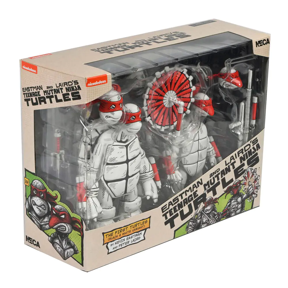 Ninja Turtles Teenage Mutant Ninja The Firts Turtles Black & White 2er-Pack Figuren 18cm Produktfoto