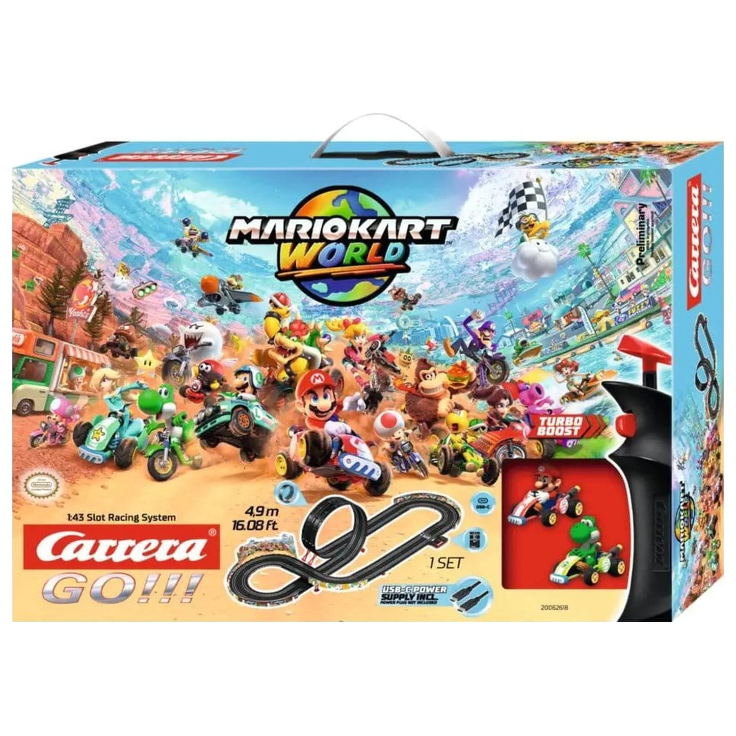 Nintendo Mario Kart Carrera GO!!! Rennstrecke Set Mario Kart World Produktfoto