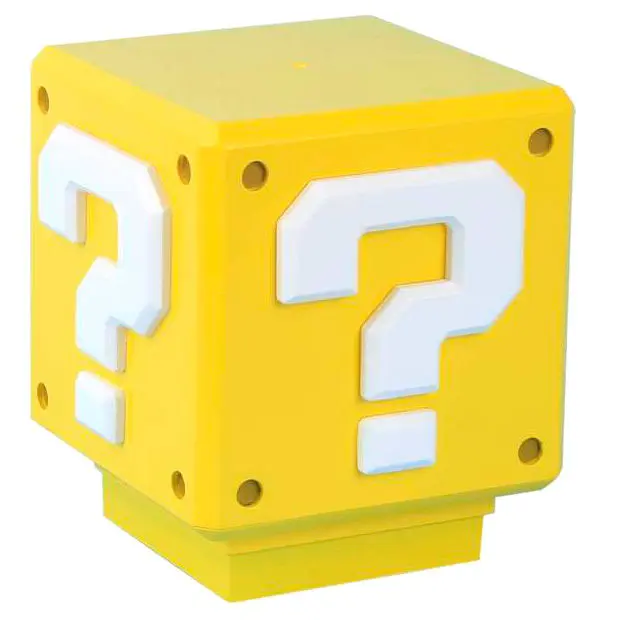 Super Mario Nachttischlampe mit Sound Fragezeichen-Block 8 cm termékfotó