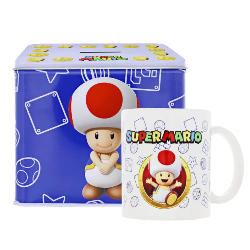 Nintendo Super Mario Bros Toad Tasse + Spardose set termékfotó