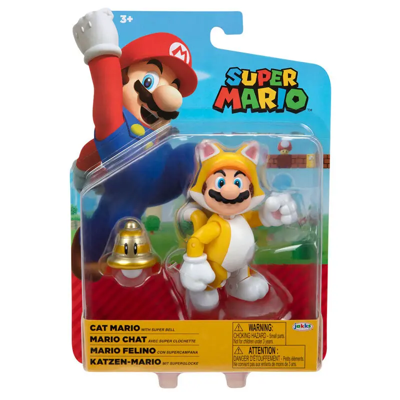 Nintendo Super Mario Cat Luigi Figur 10cm Produktfoto