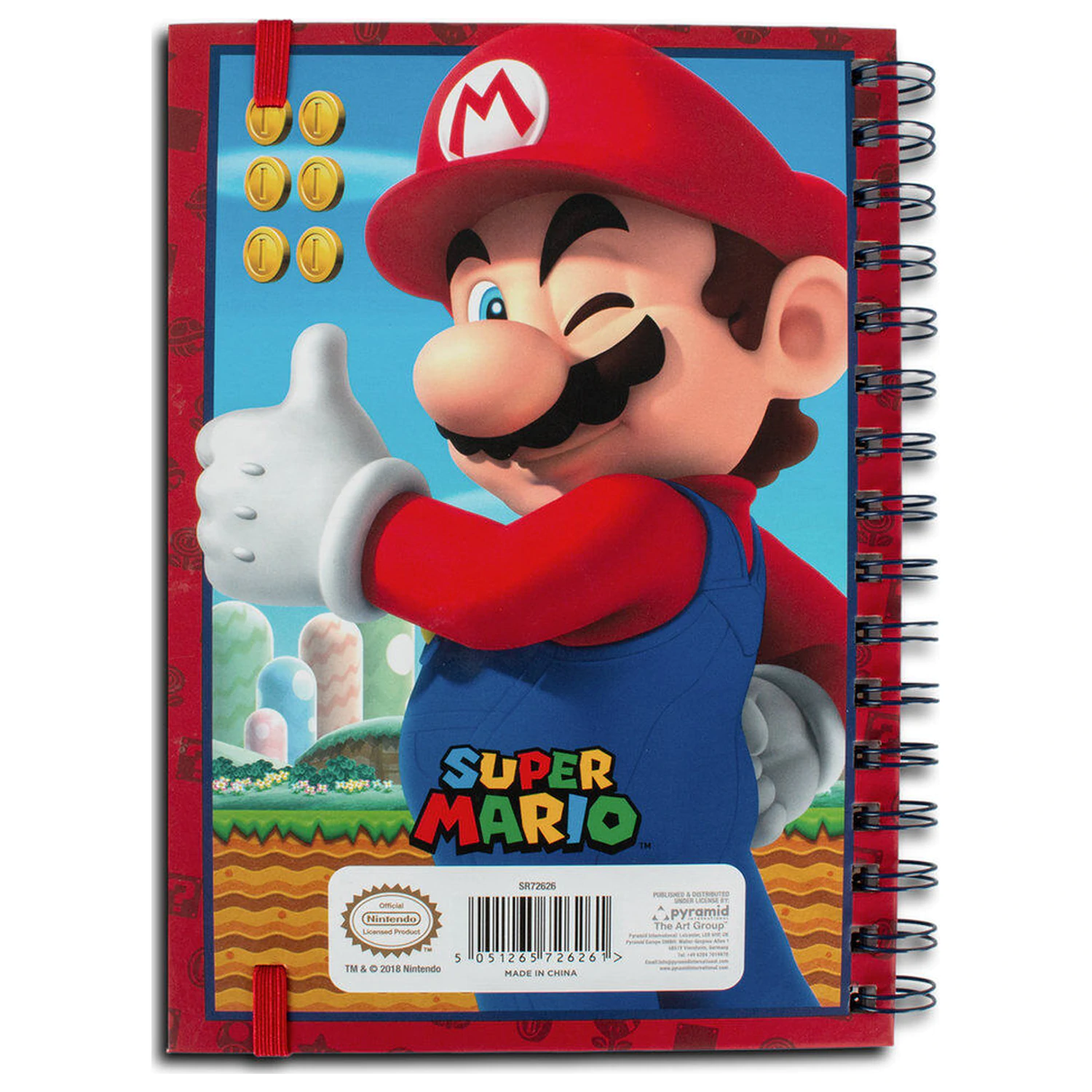 Super Mario 3D Wiro Notizbuch A5 Mario Produktfoto