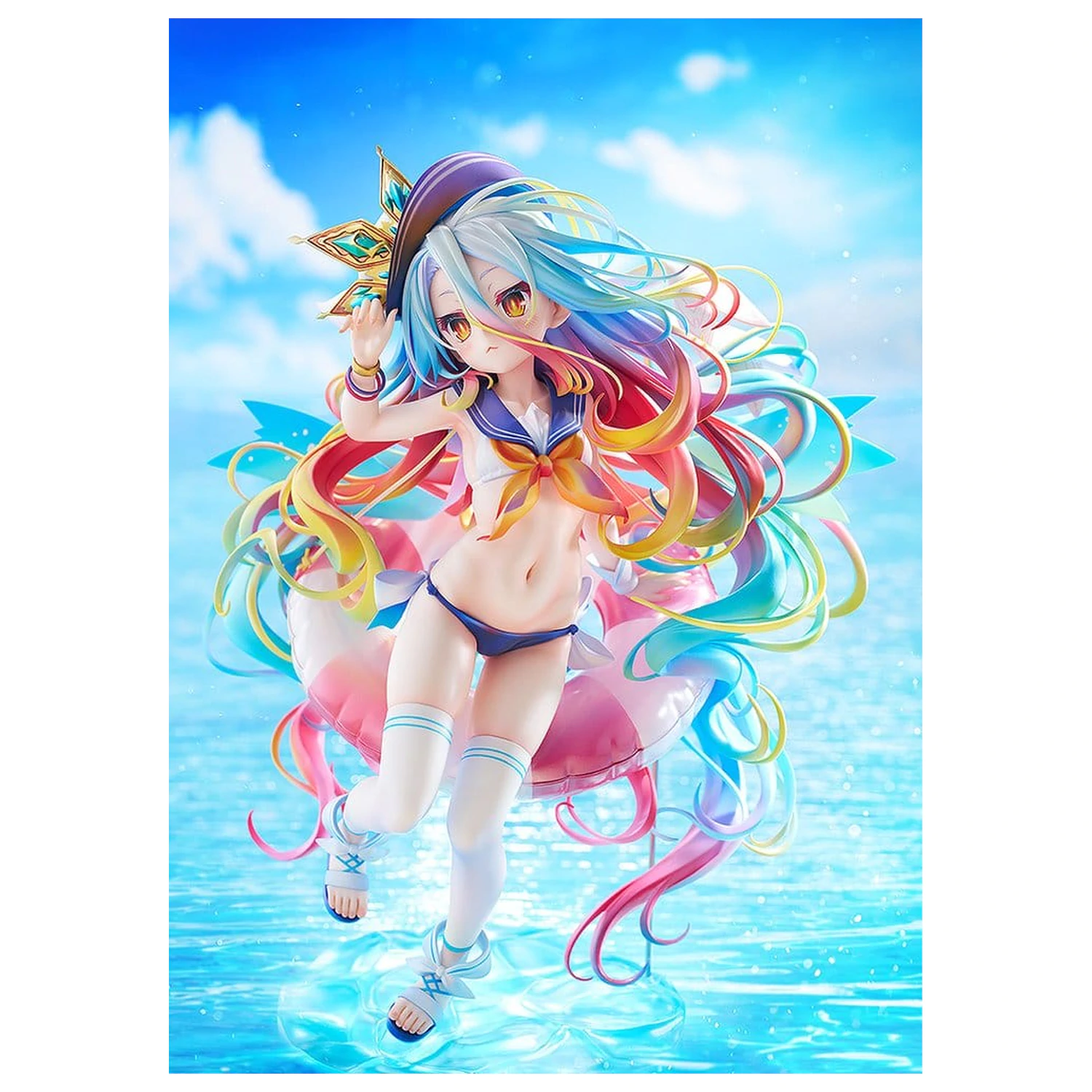 No Game No Life Statue 1/7 Shiro: Sailor-Style Swimsuit Ver. 24 cm Produktfoto