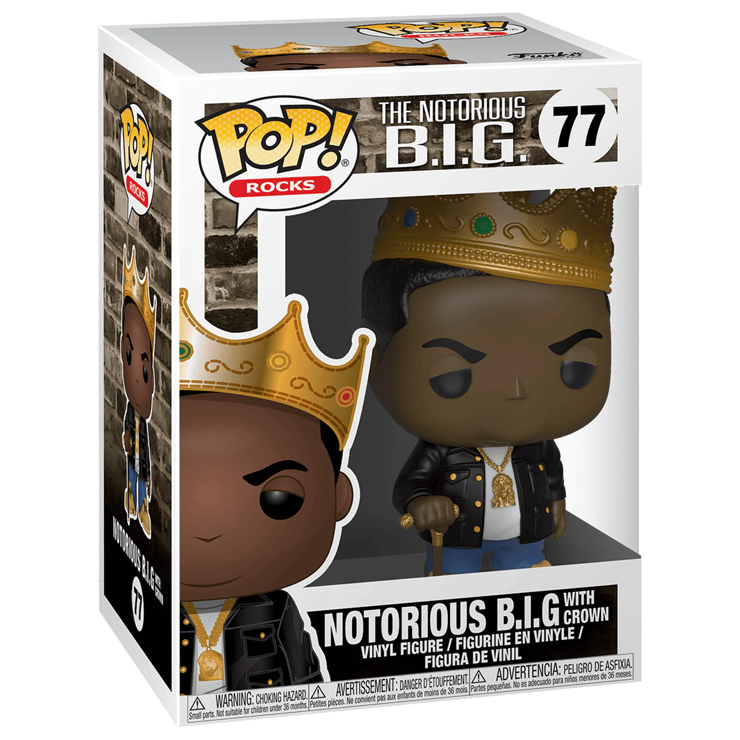 Notorious B.I.G. POP! Rocks Vinyl Figur Notorious B.I.G. with Crown 9 cm Produktfoto