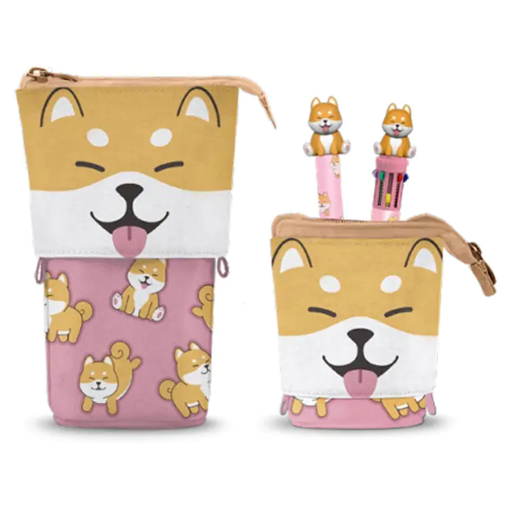 Oh My Pop! Shiba Federmäppchen, 10 Farbstifte und Bleistift Produktfoto