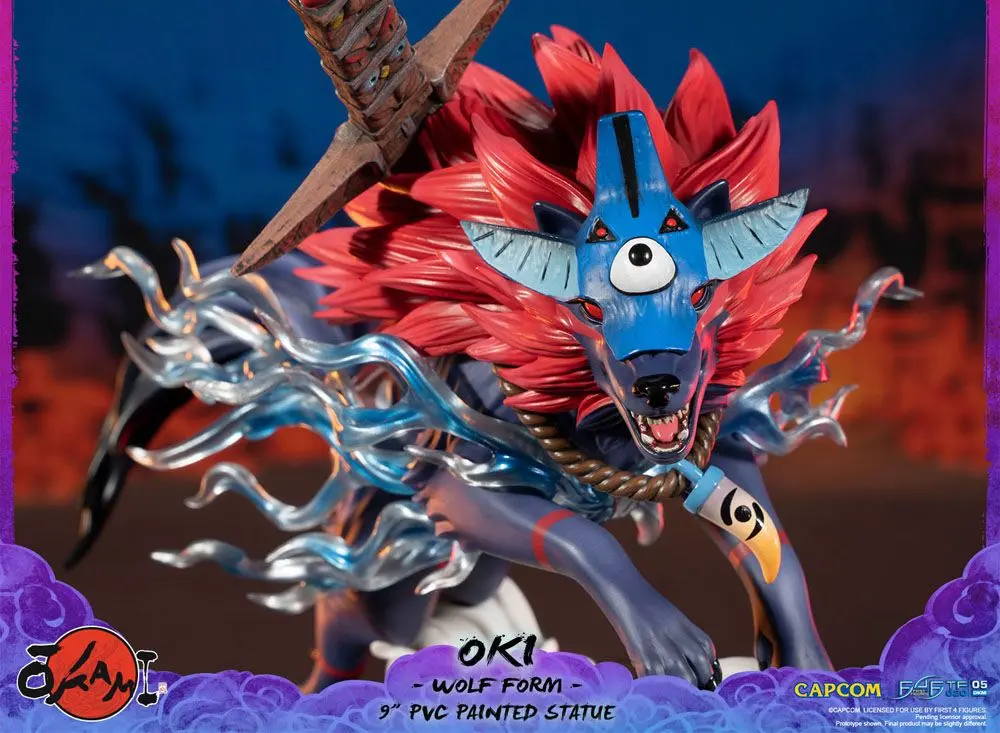 Okami PVC Statue Oki (Wolf Form) 21 cm Produktfoto
