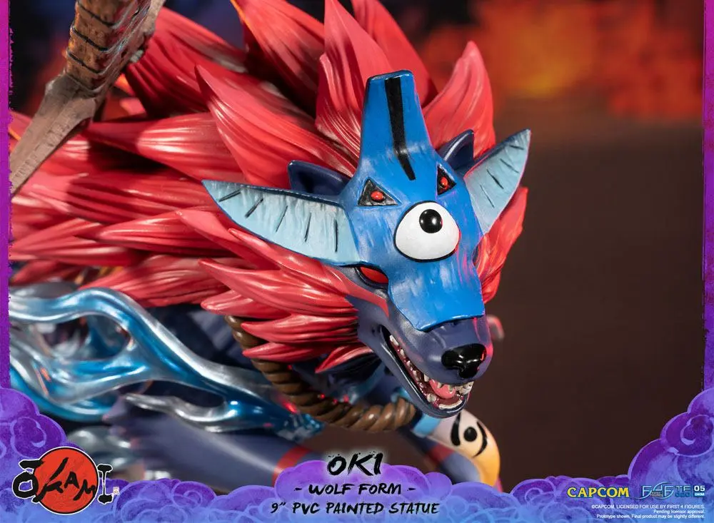 Okami PVC Statue Oki (Wolf Form) 21 cm Produktfoto