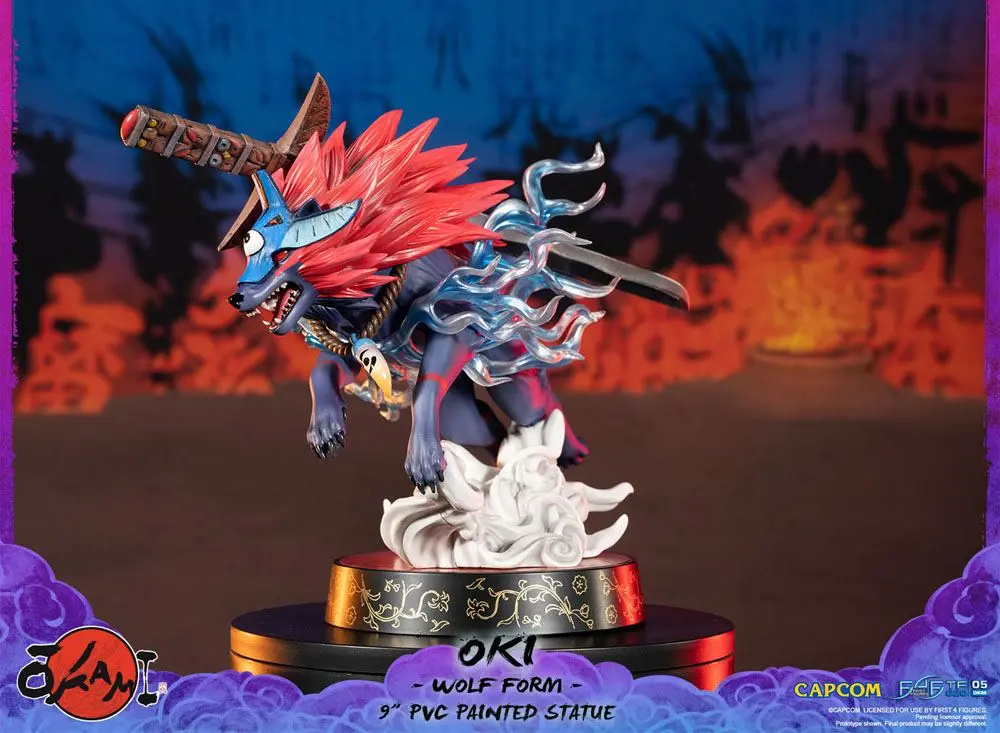 Okami PVC Statue Oki (Wolf Form) 21 cm Produktfoto