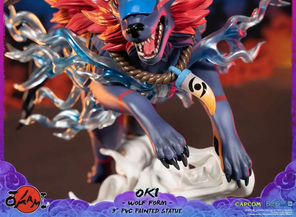 Okami PVC Statue Oki (Wolf Form) 21 cm Produktfoto