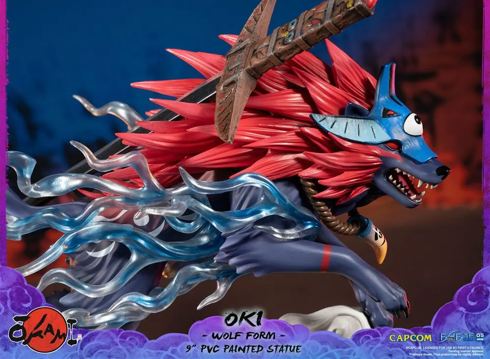 Okami PVC Statue Oki (Wolf Form) 21 cm Produktfoto