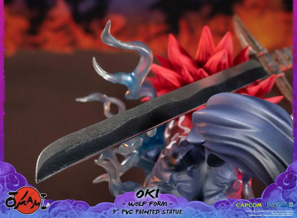 Okami PVC Statue Oki (Wolf Form) 21 cm Produktfoto