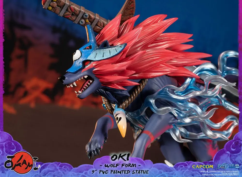 Okami PVC Statue Oki (Wolf Form) 21 cm Produktfoto