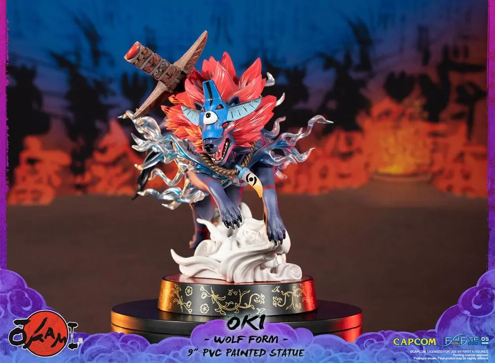 Okami PVC Statue Oki (Wolf Form) 21 cm Produktfoto