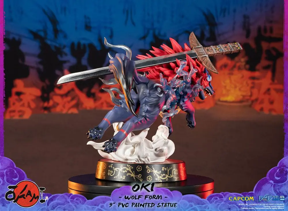 Okami PVC Statue Oki (Wolf Form) 21 cm Produktfoto